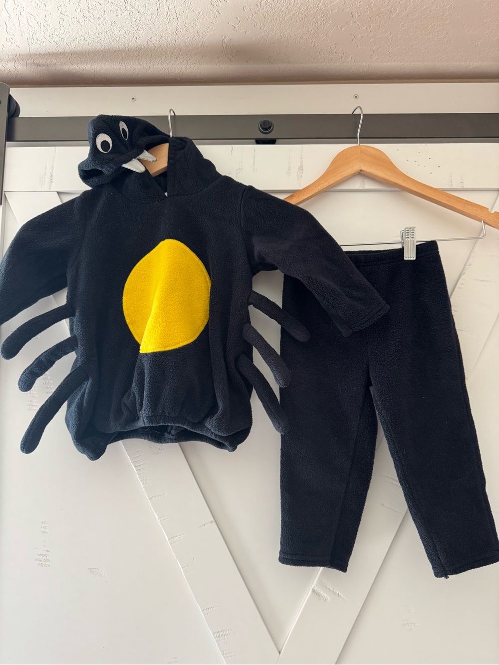 Old Navy Black Spider Hoodie & Pants Costume with Yellow Belly